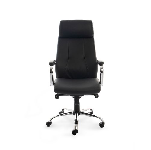 ROCADA ERGOLINE Directors Faux Leather High Back Chair - Black - 161-1201