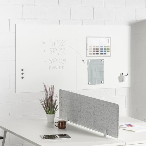 ROCADA SKINWHITEBOARD Professional Dry-Wipe Board with Magnetic Lacquered Surface 100x100cm - White