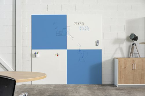 21412RC | The ideal product range to support your creativity. SKIN Range includes a wide range of sleek and frameless metal magnetic whiteboards with choice of shapes, sizes and colours to add personalisation to any environment. These slim and modern whiteboards are modular so can be mixed and matched to create unique presentation areas use or a single panel for traditional applications. Discover the advantages provided by frameless modular magnetic whiteboards.
