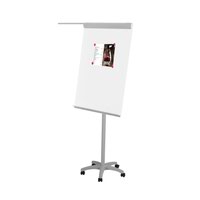 ROCADA VISUALLINE Mobile Flipchart with Magnetic Dry-Wipe Surface - Grey