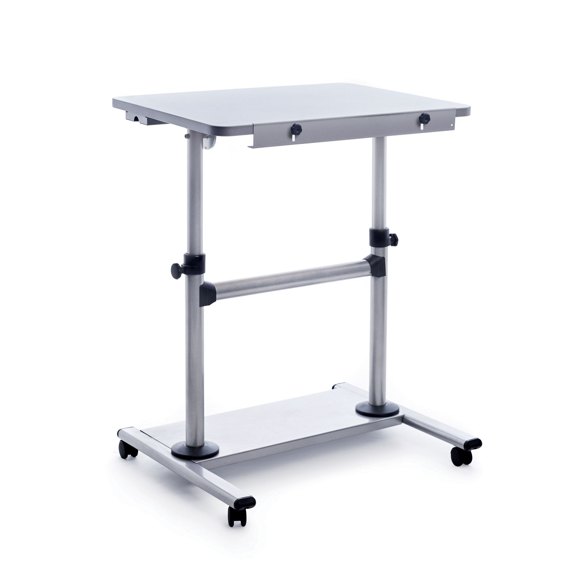 Mobile Height Adjust Work Desk - Alumin