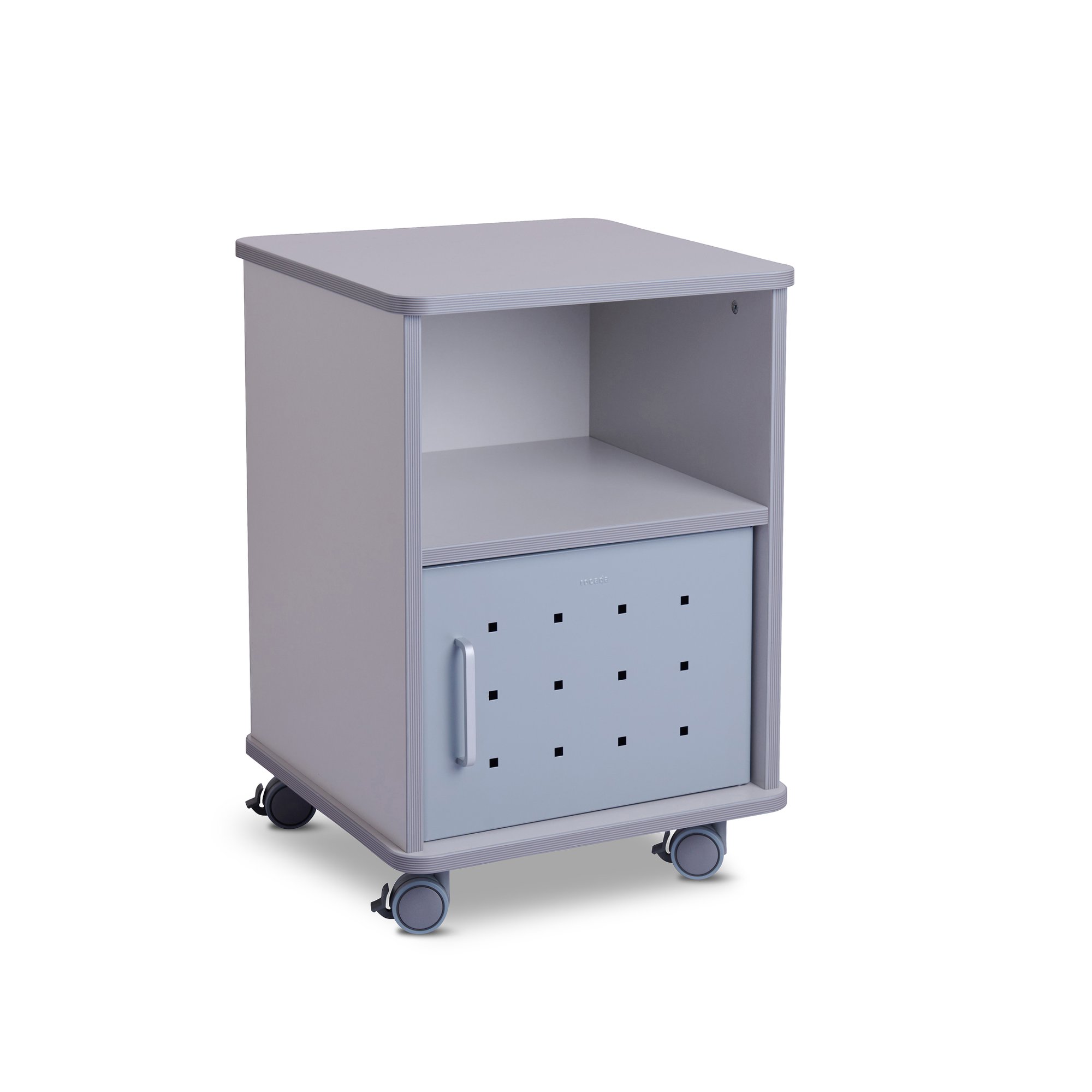 Mobile Grey Table/ Storage Unit Portrait