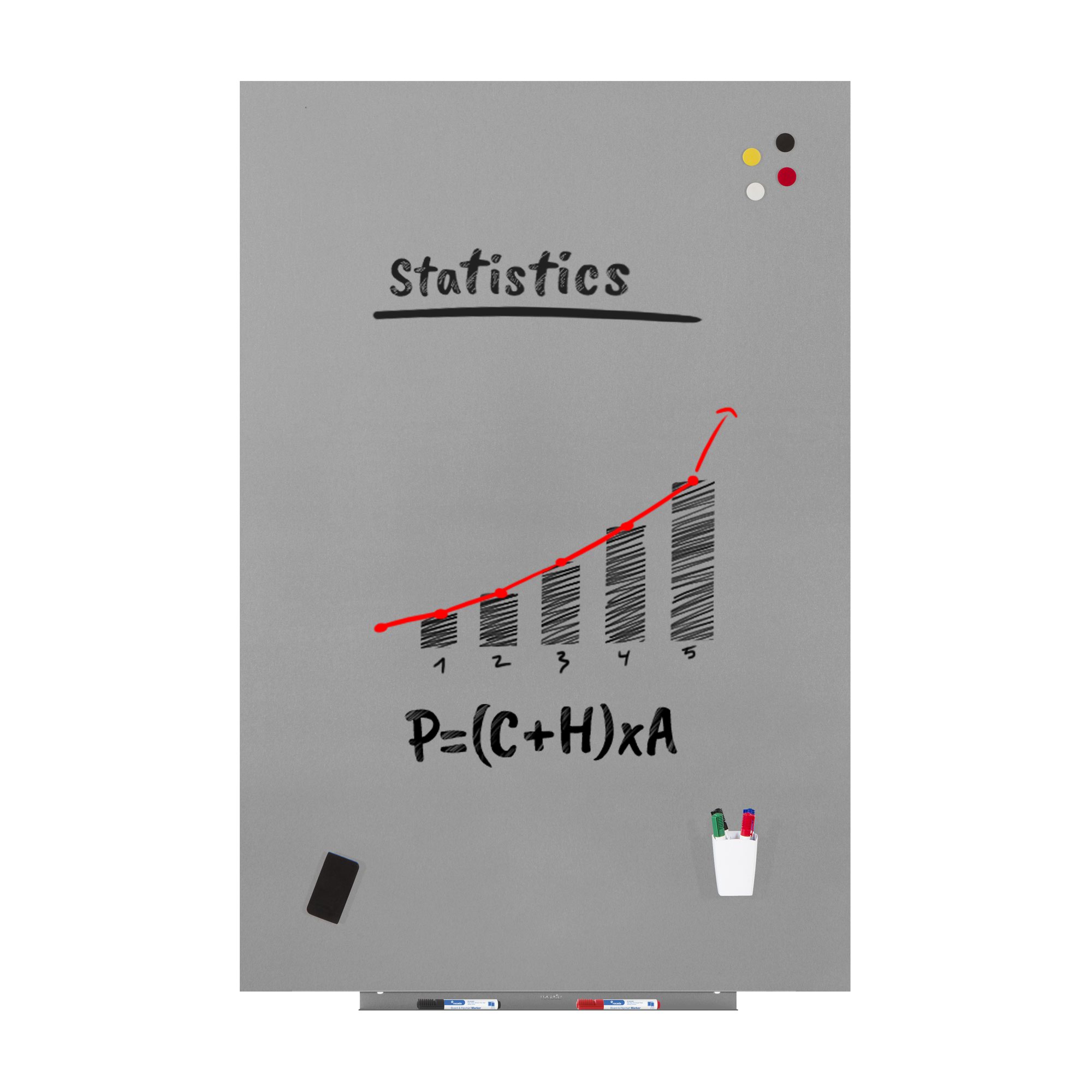 Skinwhiteboard Silver PRO 100x150cm
