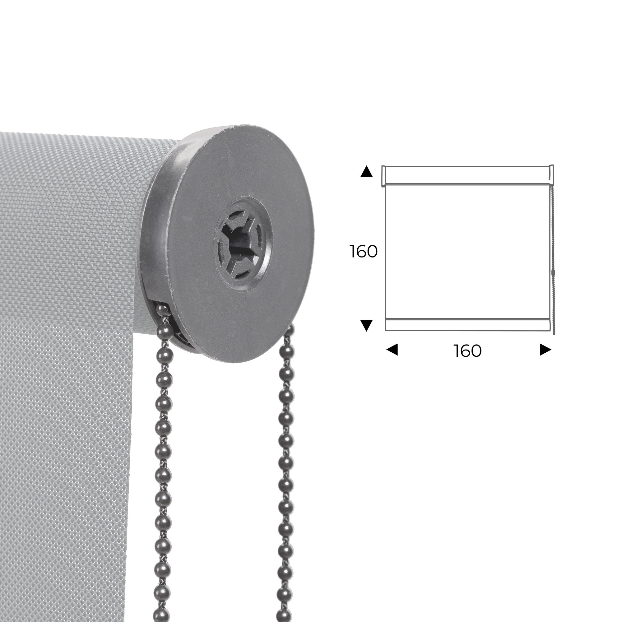 Roller Blind 160 x 160cm Grey