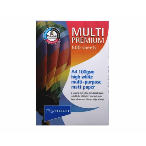 Ryman Multi Premium Paper A4 100gsm Pack of 500 Sheets