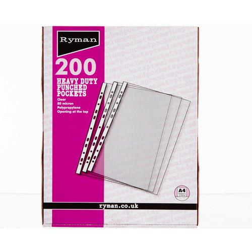 2 X Portrait Punched Pockets 80 Micron top Opening x 10