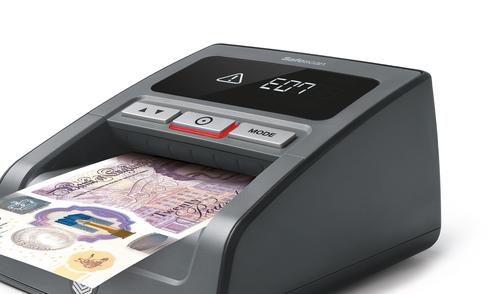 62196SF | The Safescan 155-S uses the latest counterfeit detection technology to scrutinize seven advanced security features built into today’s currencies: infrared ink, magnetic ink, metallic thread, color, size, thickness and watermark. This technology is so reliable it even detects double notes and half notes. In just half a second, you’ll know with 100% certainty whether the banknote in your hand is genuine or counterfeit-and your customer will know, too, eliminating unnecessary discussion.