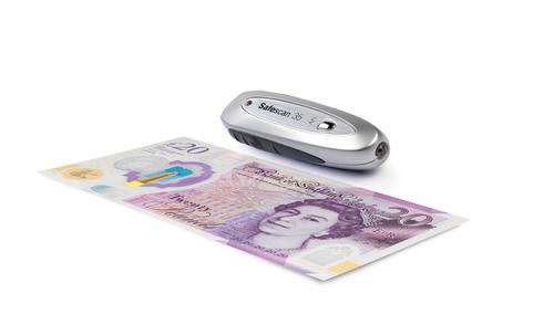 Lightweight and compact, the battery-powered Safescan 35 is the perfect counterfeit detector wherever you need fast, portable verification, such as at markets and events or in taxis and delivery vans. Put banknotes through a quick yet comprehensive check on three distinct security features.Press the “MG” button on the Safescan 35 and move the magnetic head over the banknote. An audible signal confirms the note contains the expected magnetic features.Press the “UV” button on the Safescan 35, move the UV light over the banknote, and verify it contains the expected UV security marks. Also works to verify credit cards, passports, driving licenses and other ID documents.