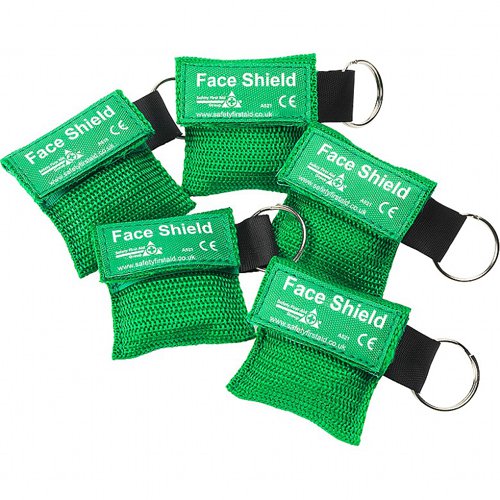 HypaGuard Key Fob Face Shield Pack of 5 Latex Free