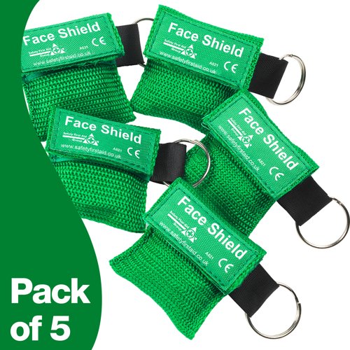 HypaGuard Key Fob Face Shield Pack of 5 Latex Free