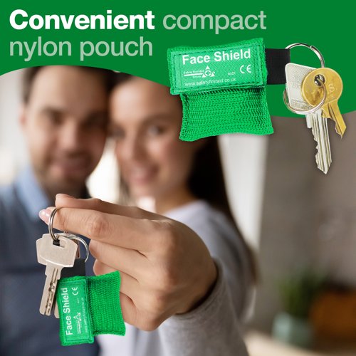 HypaGuard Key Fob Face Shield Pack of 5 Latex Free