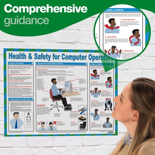 Health and Safety for Computer Operators A2 (Laminated)