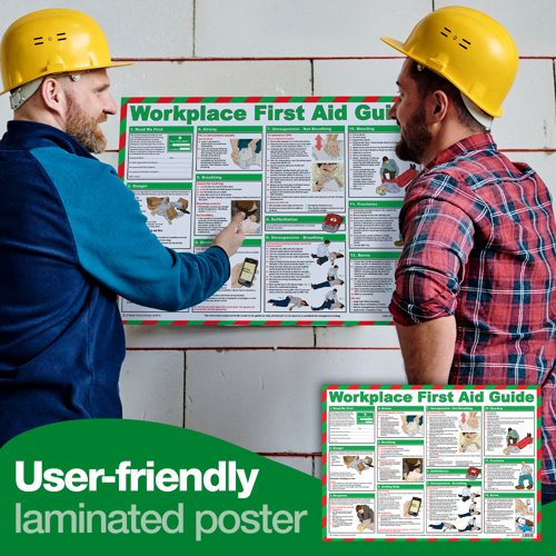 Workplace First Aid Laminated Guidance Poster A2 - A600