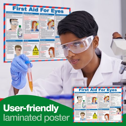 First Aid For Eyes Laminated Guidance Poster A2 - A602