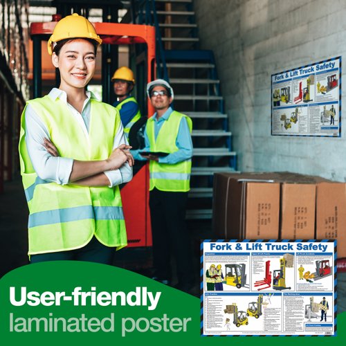 Fork & Lift Truck Safety Laminated Guidance Poster A2 - A620