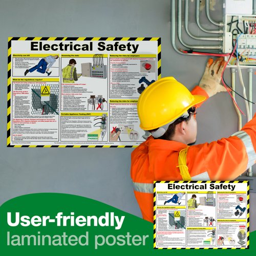 Electrical Safety Laminated Guidance Poster A2 - A623