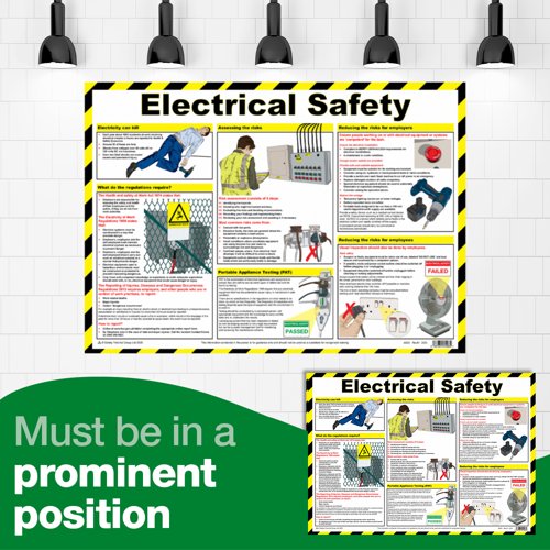 Electrical Safety Laminated Guidance Poster A2 - A623