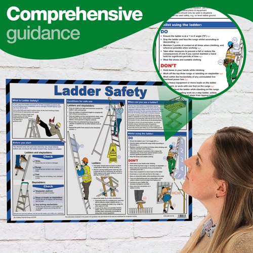 Ladder Safety Poster A2 (Laminated)