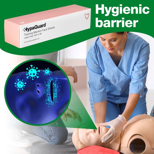 HypaGuard Manikin Face Shields Resuscitation Training Roll36