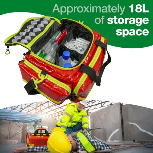 Emergency bag medium PVC Red Empty