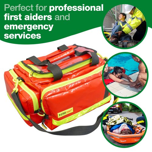 Emergency bag medium PVC Red Empty