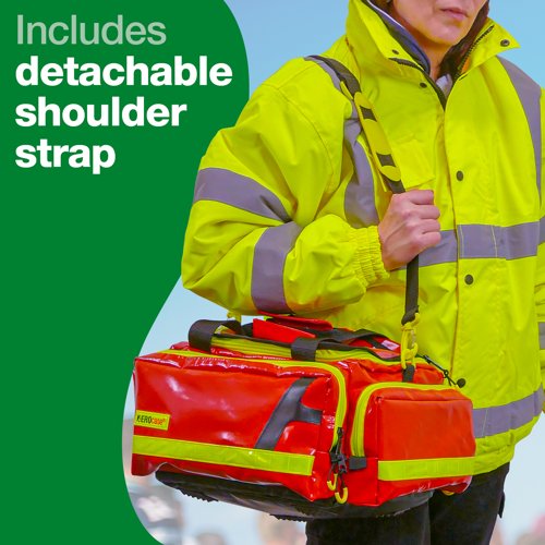 Emergency bag medium PVC Red Empty