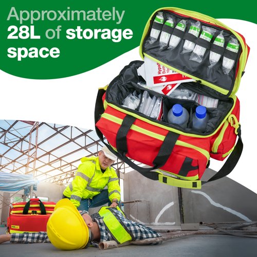 Emergency bag large Polyester Red Empty