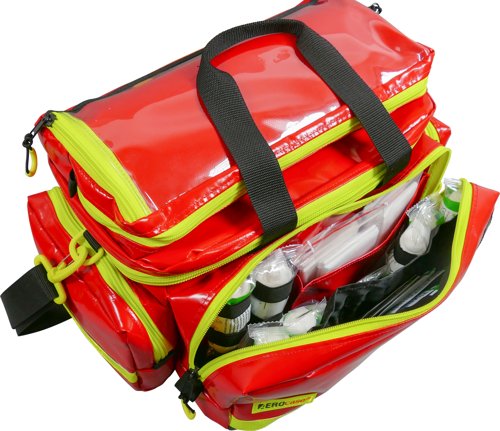 Emergency bag large pvc red