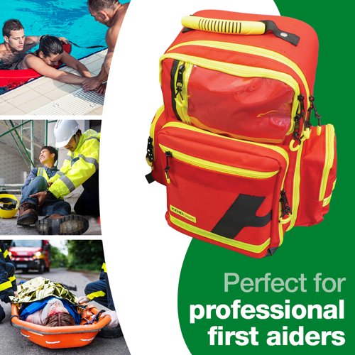 Emergency backpack large Polyester Red Empty