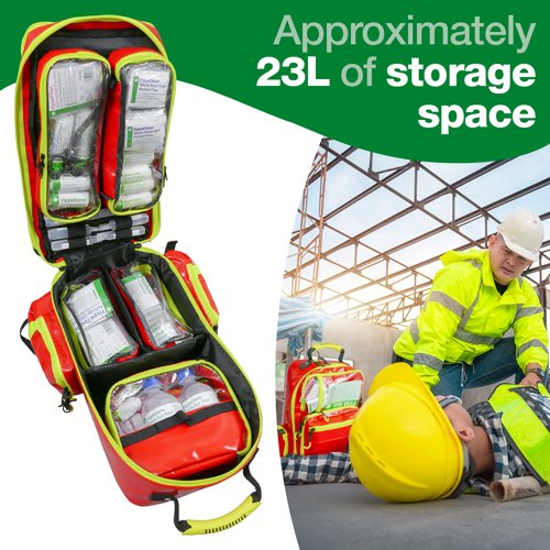 Emergency backpack PVC Red Empty