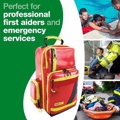 Emergency backpack PVC Red Empty