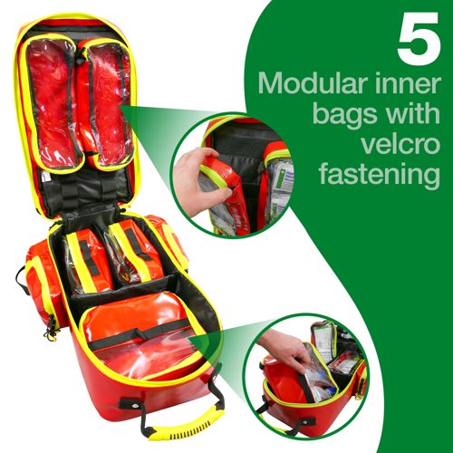 Emergency backpack PVC Red Empty