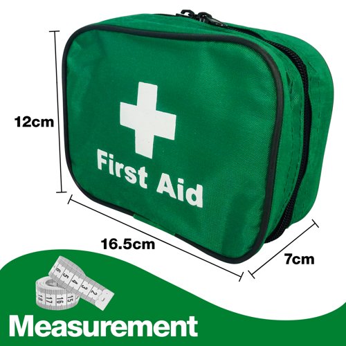 Double Zip Belt Loop Pouch Nylon Green Empty