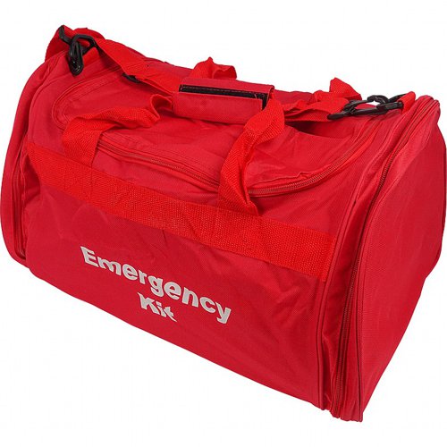 Emergency Kit Bag Nylon, Red, Empty