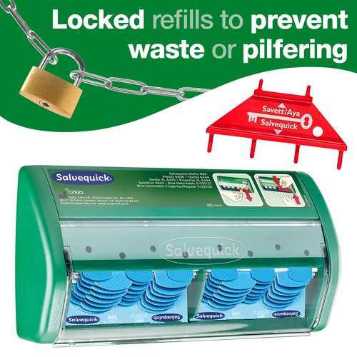 Salvequick Plaster Dispenser 51030130 Blue Detectable