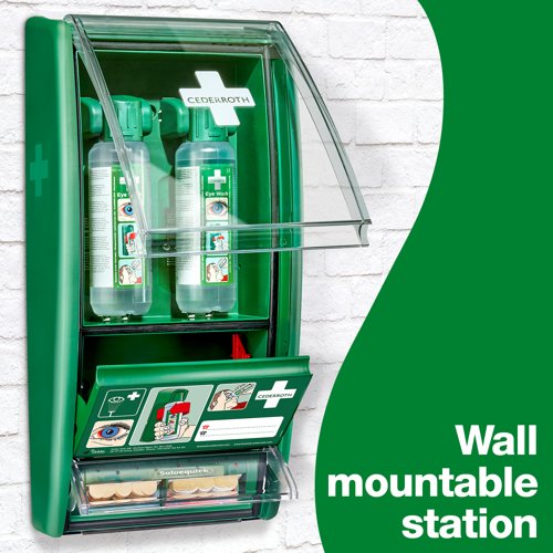 Cederroth Eyewash Station 721500 with 2 x 500ml bottles