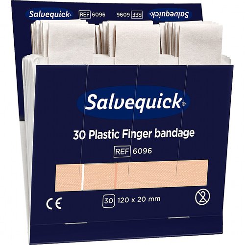 Salvequick Finger Extension, plaster refill 6096 (6 x 30pc) 