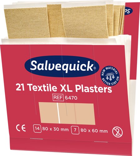 Salvequick Fabric XL 6470 Plaster Refill (6x21pc)