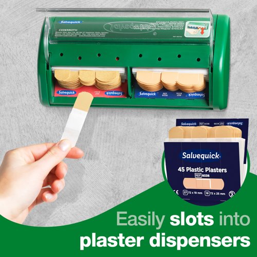 Salvequick Washproof Plasters 6036 Plaster Refill (6x45pc)