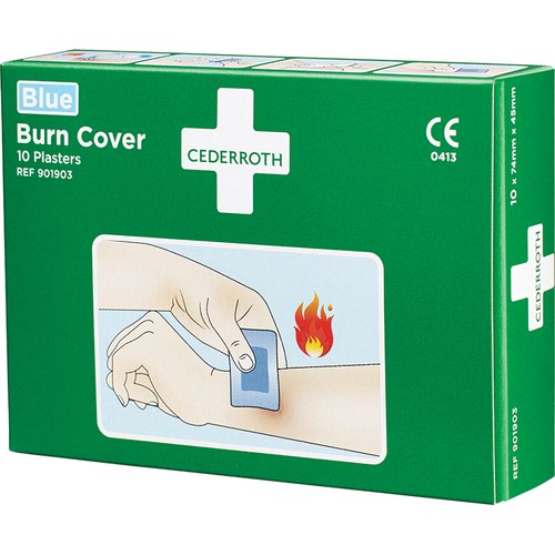 Cederroth Burn Cover Plasters, Sterile (10 Plasters)