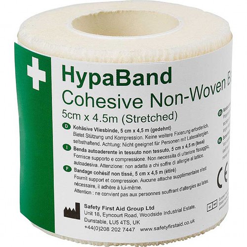 HypaBand Cohesive Bandage MD Non-Woven, 5cm x 4.5m, White