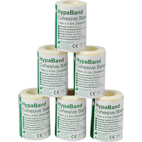 HypaBand Cohesive Band. Wh. LG Non-Woven 7.5cm x 4.5m White