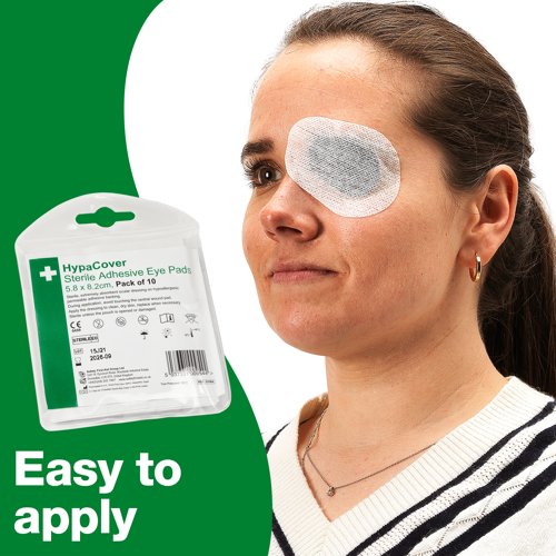 HypaCover Adhesive Eye Pad Sterile 5.8cm x 8.2cm PK10