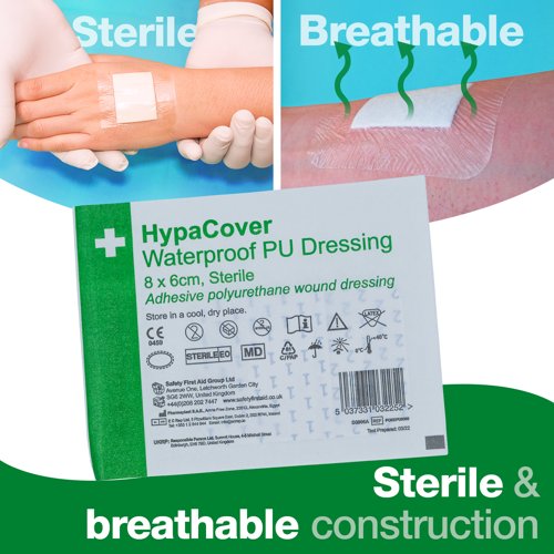 HypaCover Waterproof Dressing Sterile PU 6cm x 8cm PK25