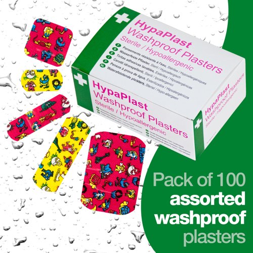 Children Washproof Plasters100 Plasters Assorted PK100