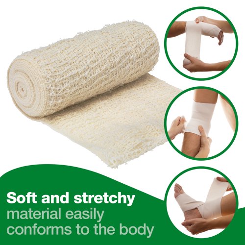 HypaBand Crepe Cotton Band. LG 10cm x 4.5m Pack of 6