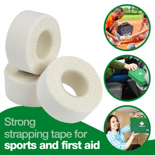 HypaBand EAB Tape SM PK3 White 2.5cm x 4.5m