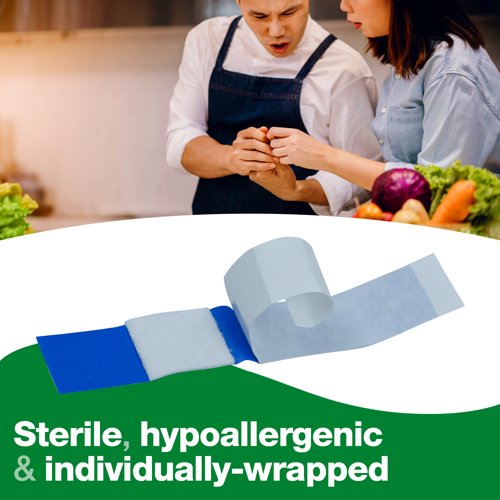 HypaPlast Blue Metal Det. Pl. PK40 Plasters,FingerExtension PK40