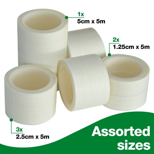 Microporous Tape Pack of 6 (Assorted Sizes) Assorted