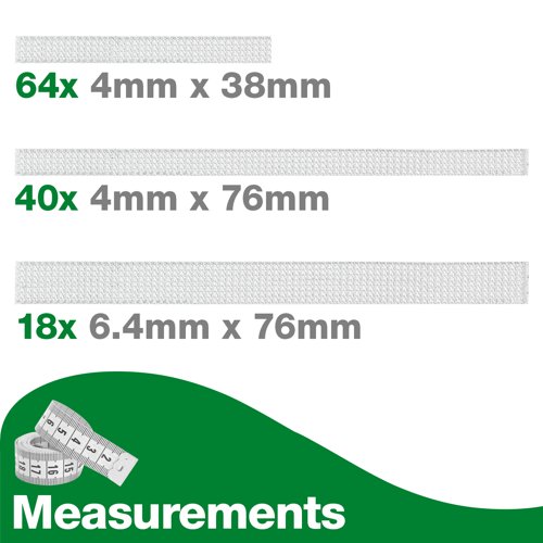HypaStop Wound Closure Strips Assorted Sizes (Pack of 122) Assorted